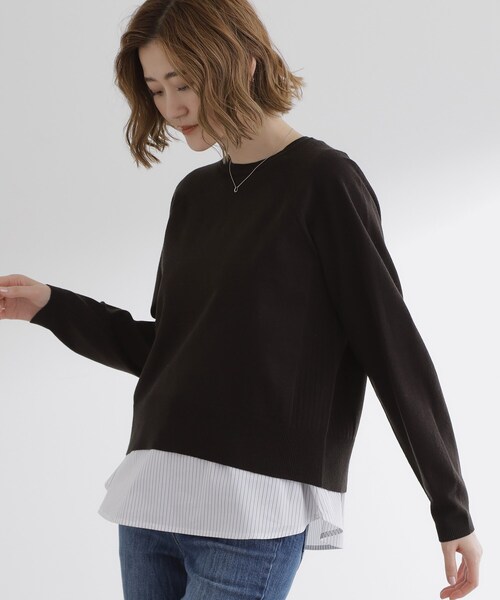 grove(グローブ)の「裾切替レイヤードタンク(タンクトップ・レディース・ブルー系その他4/ホワイト系5/オフホワイト・03/02/01/04/05)」の3枚目の写真