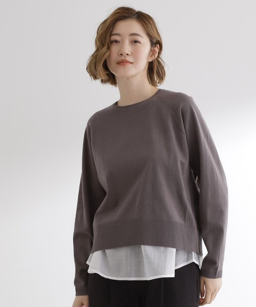 grove(グローブ)の「裾切替レイヤードタンク(タンクトップ・レディース・ブルー系その他4/ホワイト系5/オフホワイト・03/02/01/04/05)」の2枚目の写真