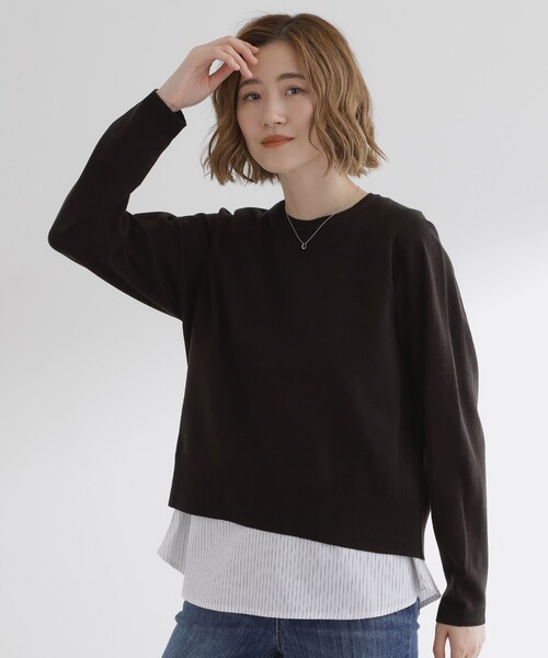 grove(グローブ)の「裾切替レイヤードタンク(タンクトップ・レディース・ブルー系その他4/ホワイト系5/オフホワイト・03/02/01/04/05)」の8枚目の写真