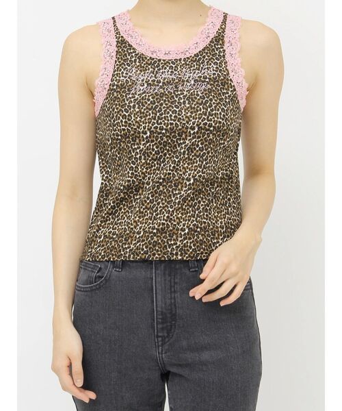 jouetie（ジュエティ）の「レースラインストーンロゴタンクトップ（タンクトップ・レディース・レッド/その他2/ブラック/オフホワイト・MEDIUM）」の12枚目の写真