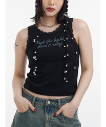 d.i.a クロスチャーム チェーン編み上げ タンクトップ 黒レース 楽天市場】【10%OFF】D*g*y レディース タンクトップ 裾レース