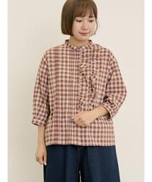 Samansa Mos2 | フリルアシンメトリーブラウス(シャツ/ブラウス)