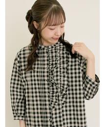 Samansa Mos2 | フリルアシンメトリーブラウス(シャツ/ブラウス)