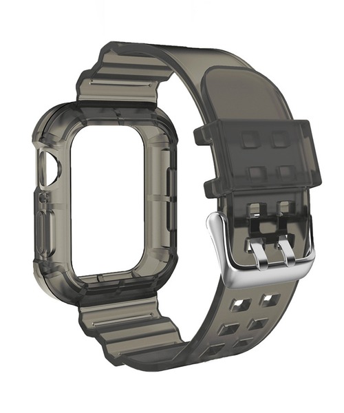 CALIFORNIA OUTFITTERS(カリフォルニア アウトフィッターズ)の「8B3 クリアスマートウォッチ Apple Watchバンド ケース一体型ベルト 38mm 40mm 41mm 42mm 44mm 45mm(デジタル腕時計・レディース・ブラック/クリア・38-41mm/42-45mm)」の10枚目の写真