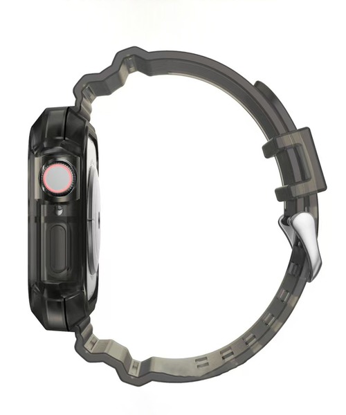 CALIFORNIA OUTFITTERS(カリフォルニア アウトフィッターズ)の「8B3 クリアスマートウォッチ Apple Watchバンド ケース一体型ベルト 38mm 40mm 41mm 42mm 44mm 45mm(デジタル腕時計・レディース・ブラック/クリア・38-41mm/42-45mm)」の11枚目の写真