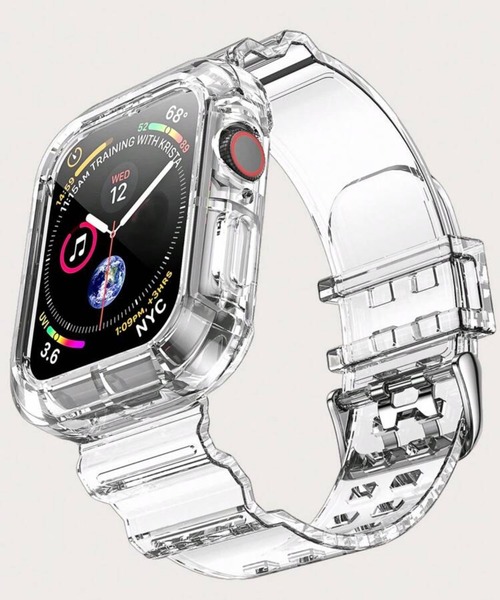 CALIFORNIA OUTFITTERS(カリフォルニア アウトフィッターズ)の「8B3 クリアスマートウォッチ Apple Watchバンド ケース一体型ベルト 38mm 40mm 41mm 42mm 44mm 45mm(デジタル腕時計・レディース・ブラック/クリア・38-41mm/42-45mm)」の14枚目の写真