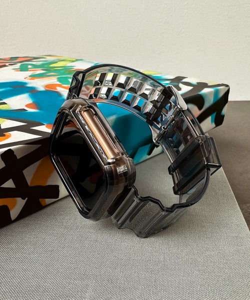 CALIFORNIA OUTFITTERS(カリフォルニア アウトフィッターズ)の「8B3 クリアスマートウォッチ Apple Watchバンド ケース一体型ベルト 38mm 40mm 41mm 42mm 44mm 45mm(デジタル腕時計・レディース・ブラック/クリア・38-41mm/42-45mm)」の16枚目の写真