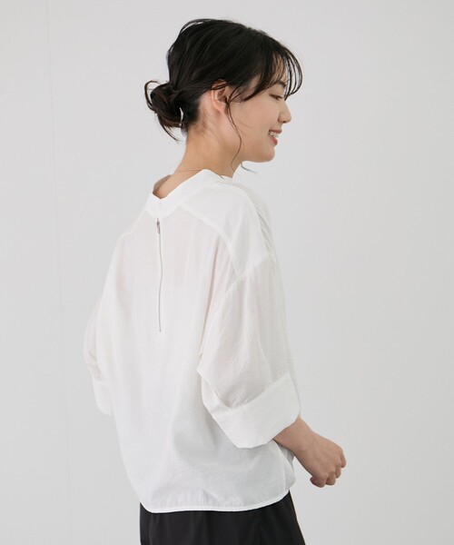 Jayro（ジャイロ）の「後ろZIP5分袖シャツ（シャツ/ブラウス・レディース・ダークブラウン/ブラック/ホワイト系その他・FREE）」の15枚目の写真