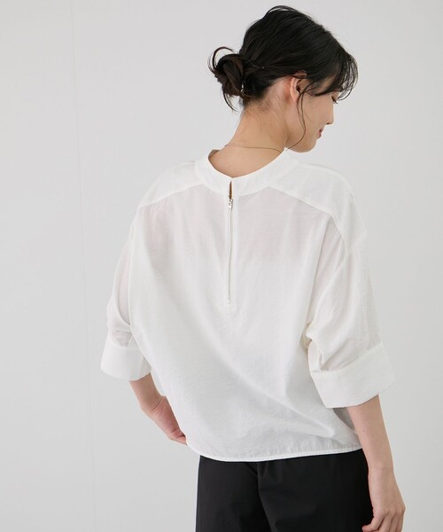 Jayro（ジャイロ）の「後ろZIP5分袖シャツ（シャツ/ブラウス・レディース・ダークブラウン/ブラック/ホワイト系その他・FREE）」の16枚目の写真