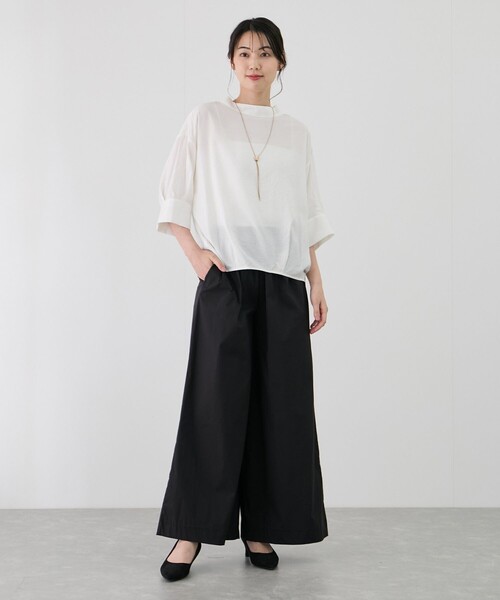 Jayro（ジャイロ）の「後ろZIP5分袖シャツ（シャツ/ブラウス・レディース・ダークブラウン/ブラック/ホワイト系その他・FREE）」の17枚目の写真