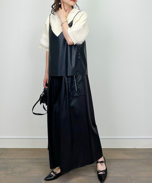 LUGIVA（ルギヴァ）の「【セットアップ可能】フェイクレザーガウチョパンツ（その他パンツ・レディース・ブラック・M）」の10枚目の写真