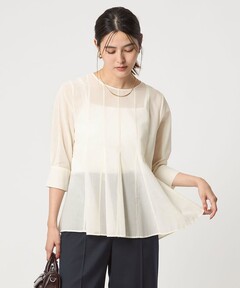 ラミー2枚重ねペプラムブラウス（シャツ/ブラウス）｜PUAL CE CIN