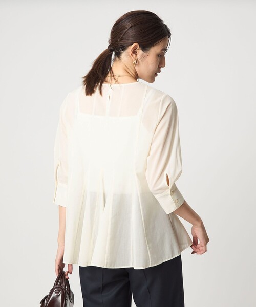 セール】ナローペプラム 7分袖 ブラウス（シャツ/ブラウス）｜green