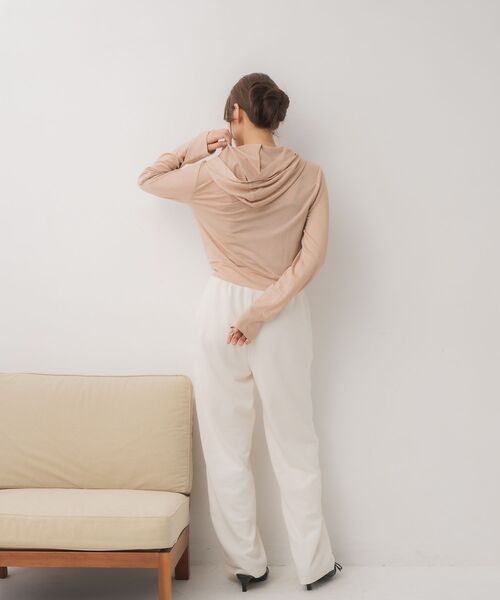 ems excite（エムズエキサイト）の「ラメ混ZIPパーカー（Tシャツ/カットソー・レディース・ブラック/オフホワイト/ピンク・FREE）」の8枚目の写真