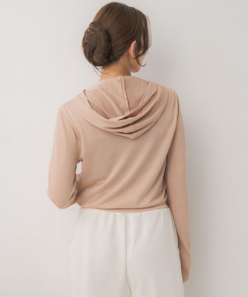 ems excite（エムズエキサイト）の「ラメ混ZIPパーカー（Tシャツ/カットソー・レディース・ブラック/オフホワイト/ピンク・FREE）」の12枚目の写真