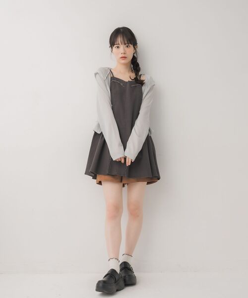 ems excite（エムズエキサイト）の「ラメ混ZIPパーカー（Tシャツ/カットソー・レディース・ブラック/オフホワイト/ピンク・FREE）」の14枚目の写真