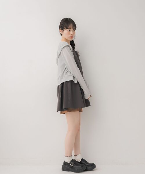 ems excite（エムズエキサイト）の「ラメ混ZIPパーカー（Tシャツ/カットソー・レディース・ブラック/オフホワイト/ピンク・FREE）」の15枚目の写真