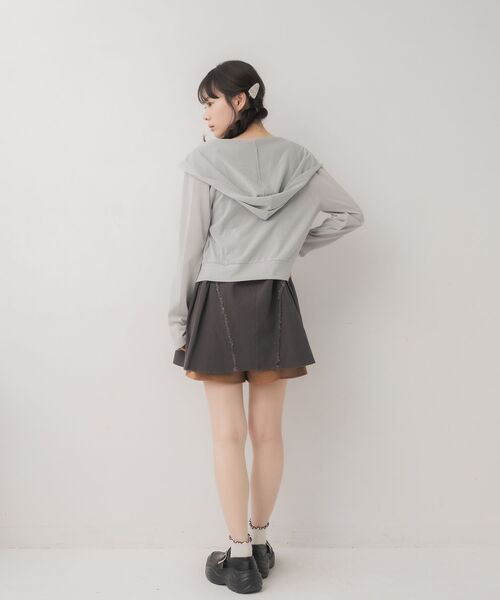 ラメ混ZIPパーカー（Tシャツ/カットソー）｜ems excite（エムズ