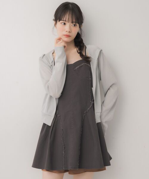 ems excite（エムズエキサイト）の「ラメ混ZIPパーカー（Tシャツ/カットソー・レディース・ブラック/オフホワイト/ピンク・FREE）」の18枚目の写真