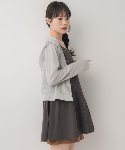 ems excite（エムズエキサイト）の「ラメ混ZIPパーカー（Tシャツ/カットソー・レディース・ブラック/オフホワイト/ピンク・FREE）」の19枚目の写真