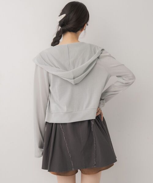 ems excite（エムズエキサイト）の「ラメ混ZIPパーカー（Tシャツ/カットソー・レディース・ブラック/オフホワイト/ピンク・FREE）」の20枚目の写真