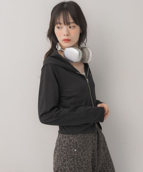 ラメ混ZIPパーカー（Tシャツ/カットソー）｜ems excite（エムズ