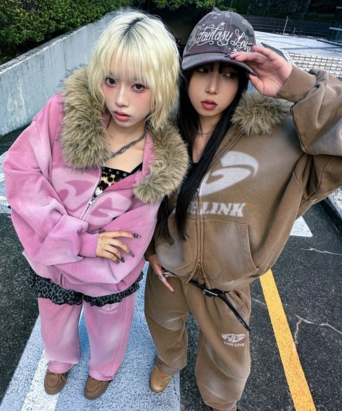 A'gem（エージェム）の「A'GEM/9 × .kom 『A'gem/エージェム』 ﾌｧｰ付加工ジップアップパーカー（パーカー・レディース・チャコールグレー/ブラウン/ピンク・FREE）」の12枚目の写真