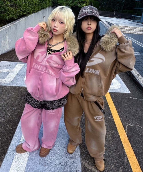 A'GEM/9 × .kom 『A'gem/エージェム』 ﾌｧｰ付加工ジップアップパーカー