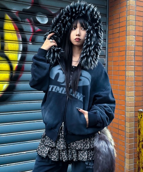 美品バージンボヤージュ Y2K お兄系 光沢 ジップアップ パデッドジャケット 建*様 00s y2k S⁄S ジップパーカー 平成 お兄系 ヤンキー B系 犬