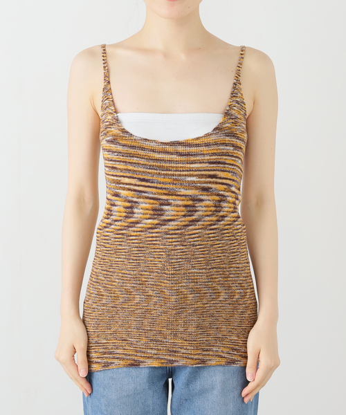 BASERANGE（ベースレンジ）の「BASERANGE FLUTE TANK PUFT-TC-AU25：タンクトップ（タンクトップ・レディース・ブラウン・SMALL）」の3枚目の写真