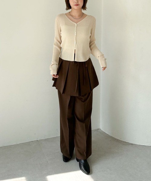 archives(アルシーヴ)の「プリーツスカート付レイヤードスラックス(その他パンツ・レディース・グレー/ブラウン・MEDIUM)」の15枚目の写真