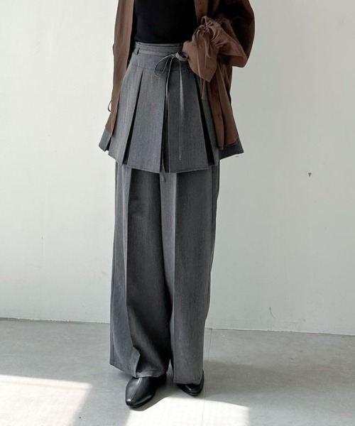 archives(アルシーヴ)の「プリーツスカート付レイヤードスラックス(その他パンツ・レディース・グレー/ブラウン・MEDIUM)」の16枚目の写真