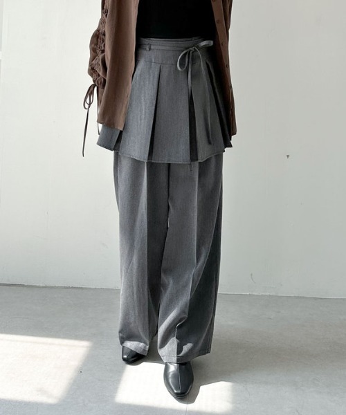 archives(アルシーヴ)の「プリーツスカート付レイヤードスラックス(その他パンツ・レディース・グレー/ブラウン・MEDIUM)」の17枚目の写真