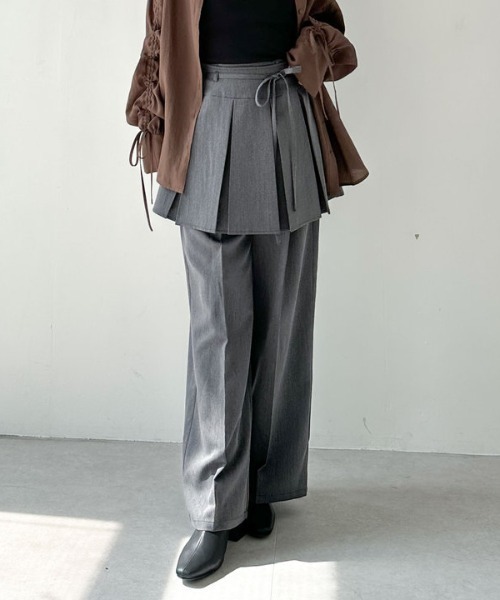 archives(アルシーヴ)の「プリーツスカート付レイヤードスラックス(その他パンツ・レディース・グレー/ブラウン・MEDIUM)」の18枚目の写真