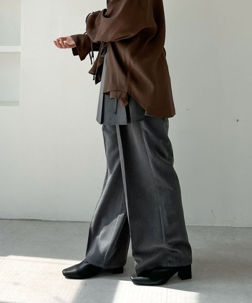 archives(アルシーヴ)の「プリーツスカート付レイヤードスラックス(その他パンツ・レディース・グレー/ブラウン・MEDIUM)」の19枚目の写真