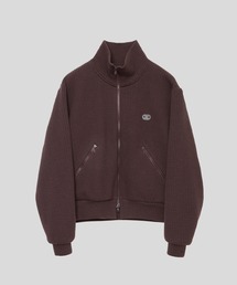 Stripe Jacquard Stand Collar Jacket