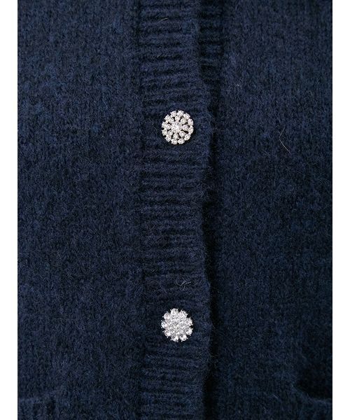 Mila Owen（ミラオーウェン）の「ビジューボタンシャギーポロニットカーディガン（カーディガン/ボレロ・レディース・イエロー/グレー/ネイビー・1/0）」の12枚目の写真