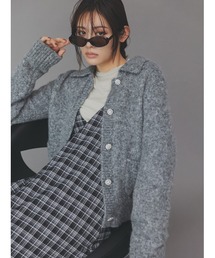 Mila Owen | ビジューボタンシャギーポロニットカーディガン(カーディガン/ボレロ)