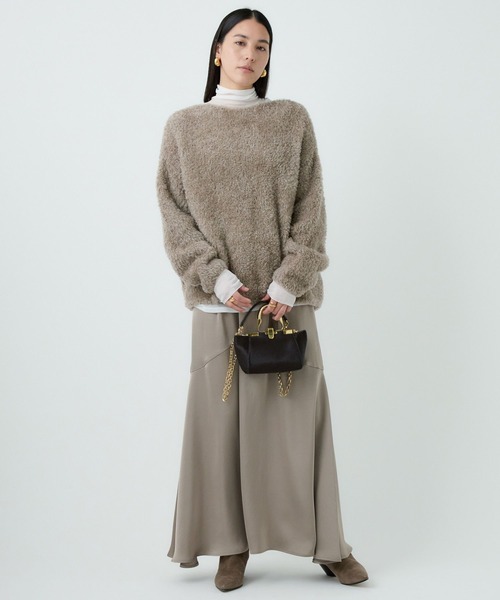 Chaos（カオス）の「Chaos(カオス)/ アースサテンスカート（スカート・レディース・オフホワイト/チャコールグレー/モカ・FREE）」の3枚目の写真