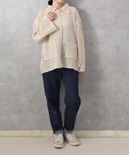Bleu Bleuet(ブルーブルーエ)の「【ZOZO限定】クロシェシャツカラートップス(カーディガン/ボレロ・レディース・ホワイト系その他/A・FREE)」の13枚目の写真