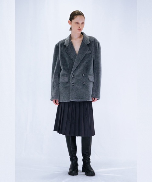 VIAVANDA(ヴィアヴァンダ)の「FUR DOUBLE JACKET(テーラードジャケット・レディース・グレー/ブラウン・FREE)」の10枚目の写真