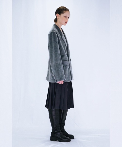 VIAVANDA(ヴィアヴァンダ)の「FUR DOUBLE JACKET(テーラードジャケット・レディース・グレー/ブラウン・FREE)」の11枚目の写真