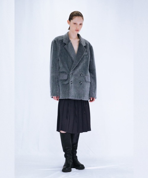 VIAVANDA(ヴィアヴァンダ)の「FUR DOUBLE JACKET(テーラードジャケット・レディース・グレー/ブラウン・FREE)」の12枚目の写真
