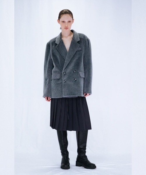 VIAVANDA(ヴィアヴァンダ)の「FUR DOUBLE JACKET(テーラードジャケット・レディース・グレー/ブラウン・FREE)」の13枚目の写真
