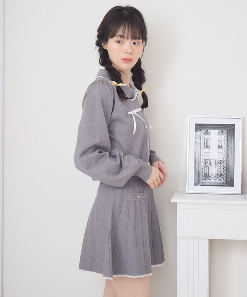 セール】【セットアイテム】レース付きニットSETUP（ニット