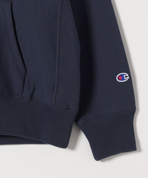 Champion(チャンピオン)の「Champion:〈洗濯機可能〉リバースウィーブ(R) 裏起毛 フーディー スウェット パーカー(パーカー・レディース・ネイビー/ライトグレー・ONE SIZE)」の6枚目の写真