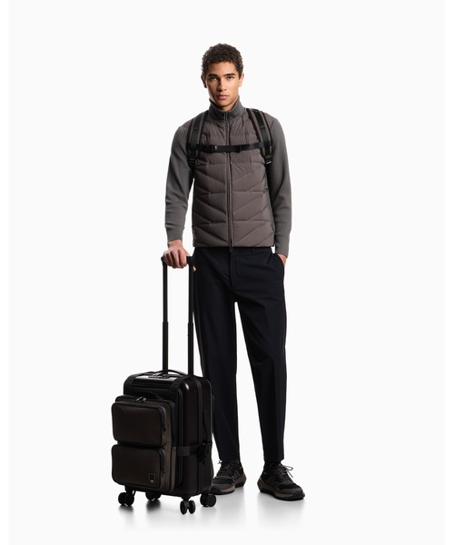 EMPORIO ARMANI（エンポリオアルマーニ）の「【エンポリオ アルマーニ】Travel Essentials ツーピース風フルジップダウンジャケット ニットスリーブ（ダウンジャケット/コート・メンズ・ブラウン・46/48/50/52）」の5枚目の写真