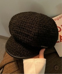 【OKUOKU 0909】ブークレツイード ベレー帽 oku-bosi-3-23