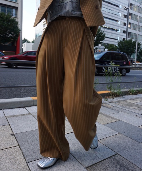 Ameri（アメリ）の「ROUND HEM JACKET SET UP（つなぎ/オールインワン・レディース・ピンク/ブラック/ブラウン・MEDIUM/SMALL）」の14枚目の写真