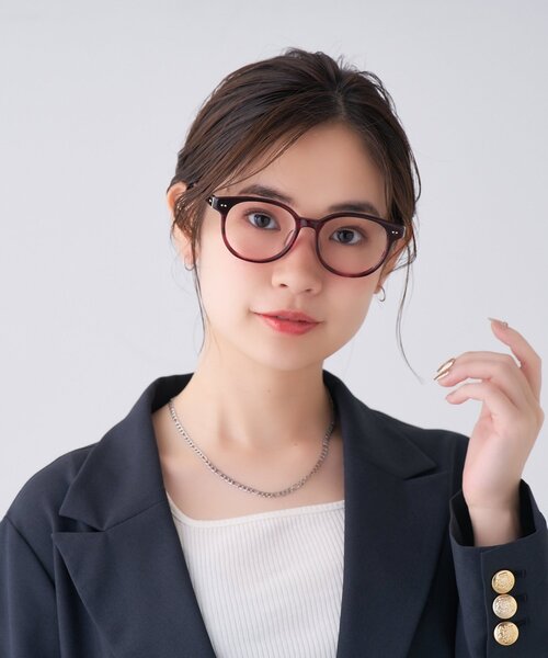 ボストン型 メガネ｜黒縁フレーム 伊達めがね 度付き（レンズ交換券